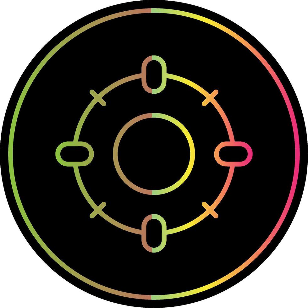 Target Line Gradient Due Color Icon Design vector
