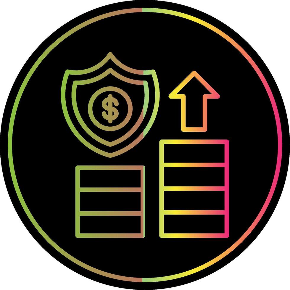 Insurance Line Gradient Due Color Icon Design vector