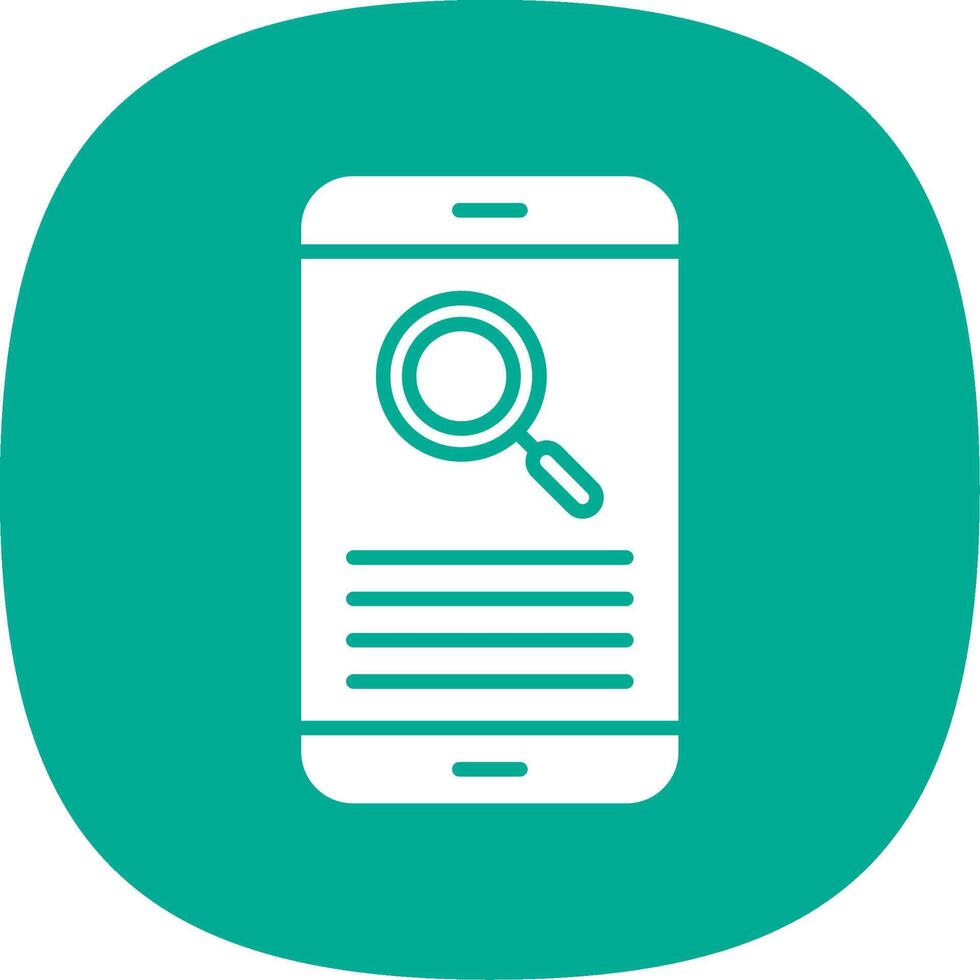Smartphone Glyph Curve Icon Design vector