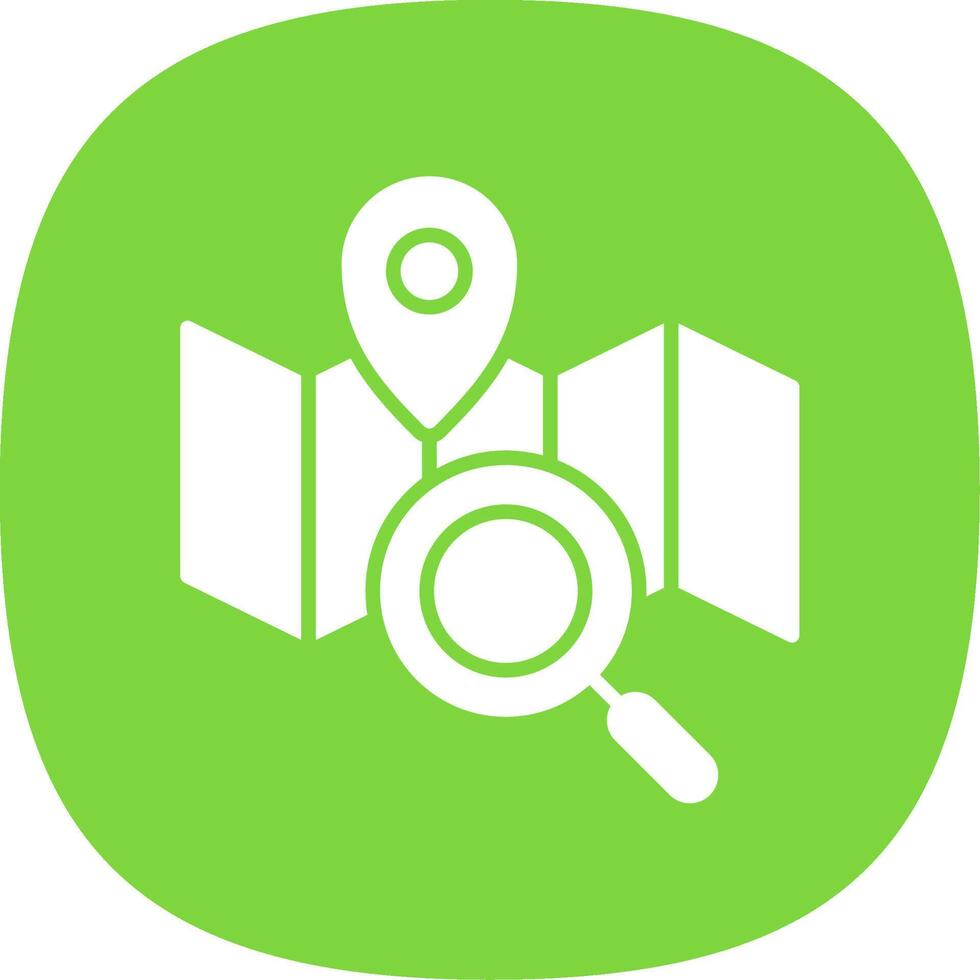 Map Glyph Curve Icon Design vector