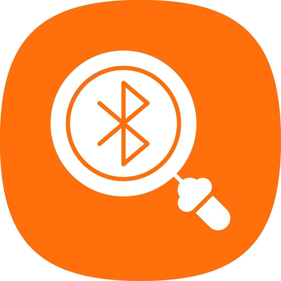 Bluetooth Glyph Curve Icon Design vector