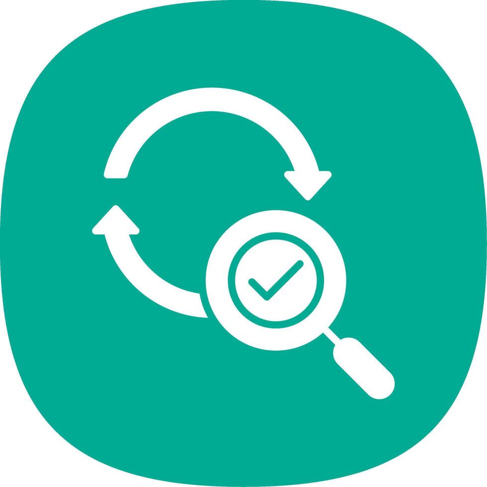 Refresh Glyph Curve Icon Design vector