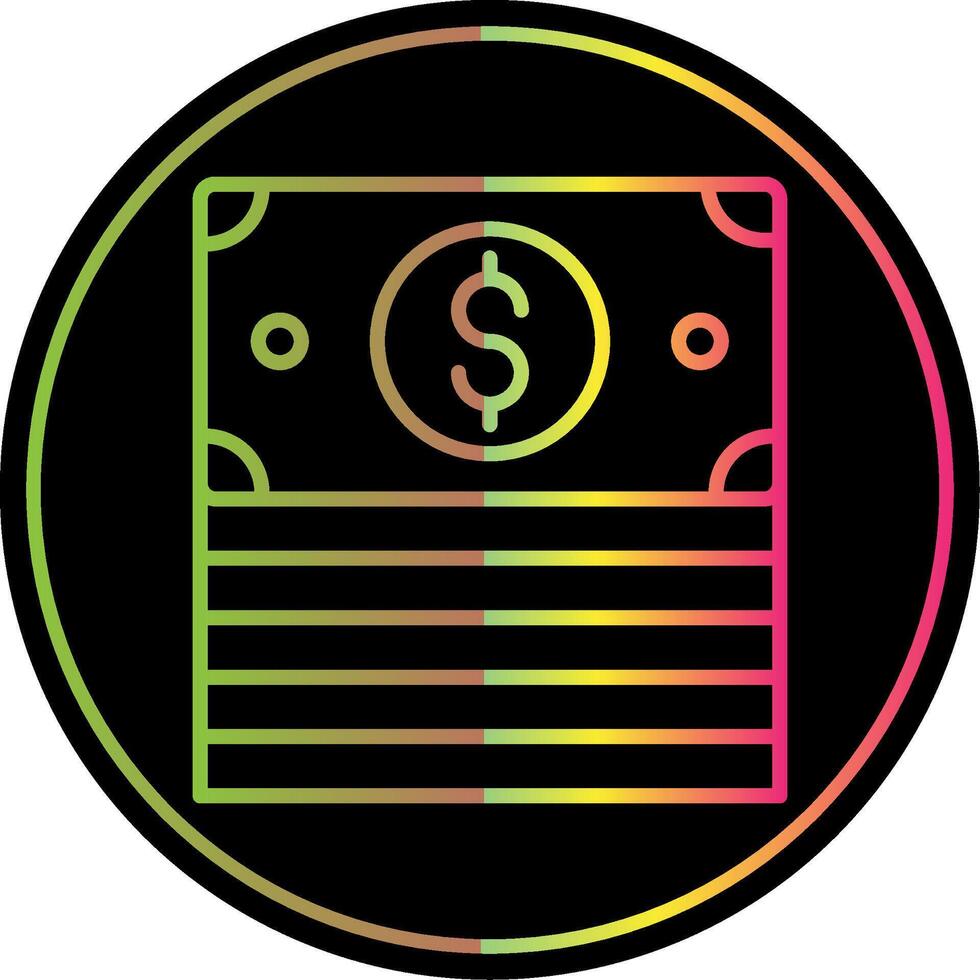 Stack Line Gradient Due Color Icon Design vector