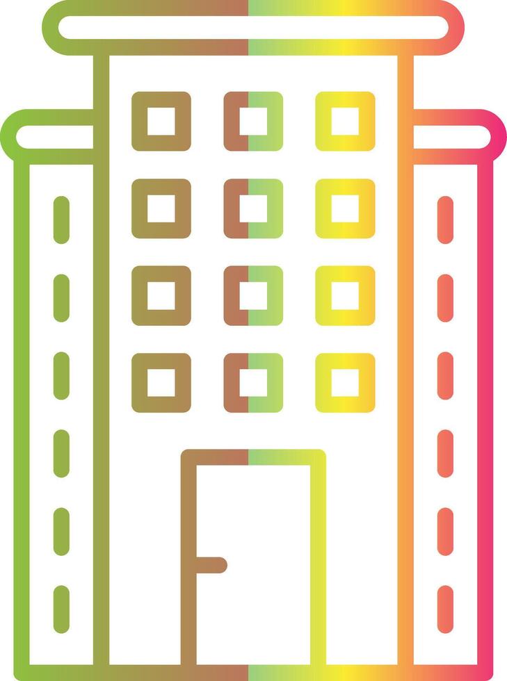 Skyscraper Line Gradient Due Color Icon Design vector