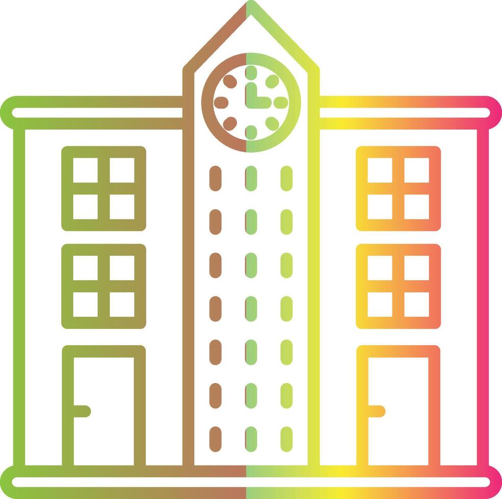 Skyscrapers Line Gradient Due Color Icon Design vector
