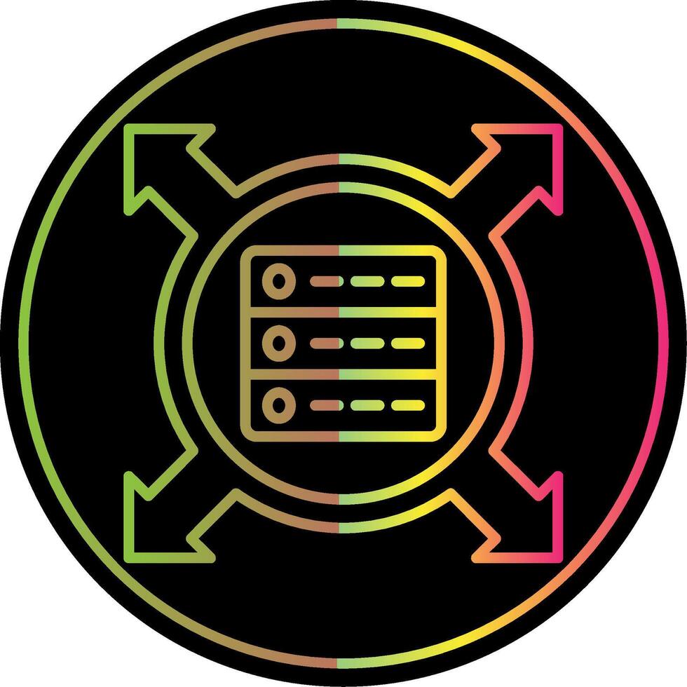 Data Driven Line Gradient Due Color Icon Design vector