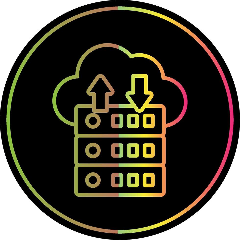 Data Flow Line Gradient Due Color Icon Design vector