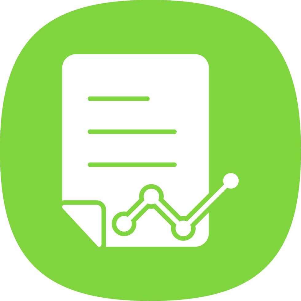 Data Report Glyph Curve Icon Design vector