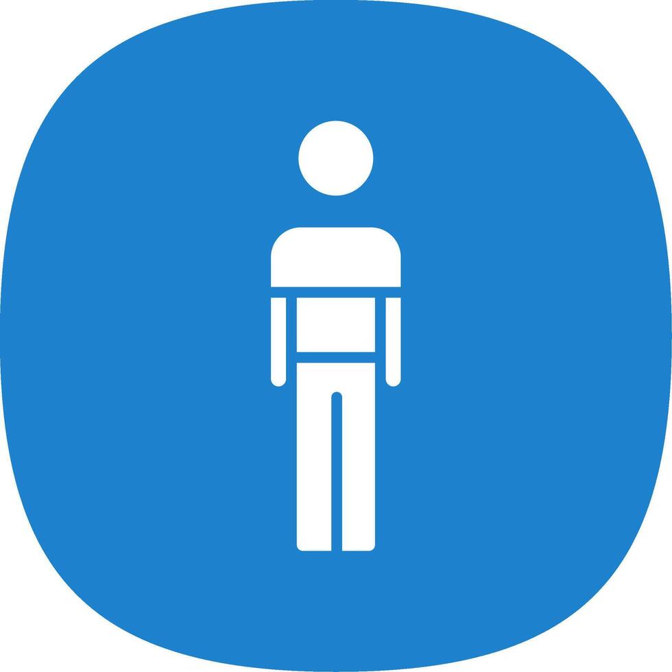 Person Glyph Curve Icon Design vector