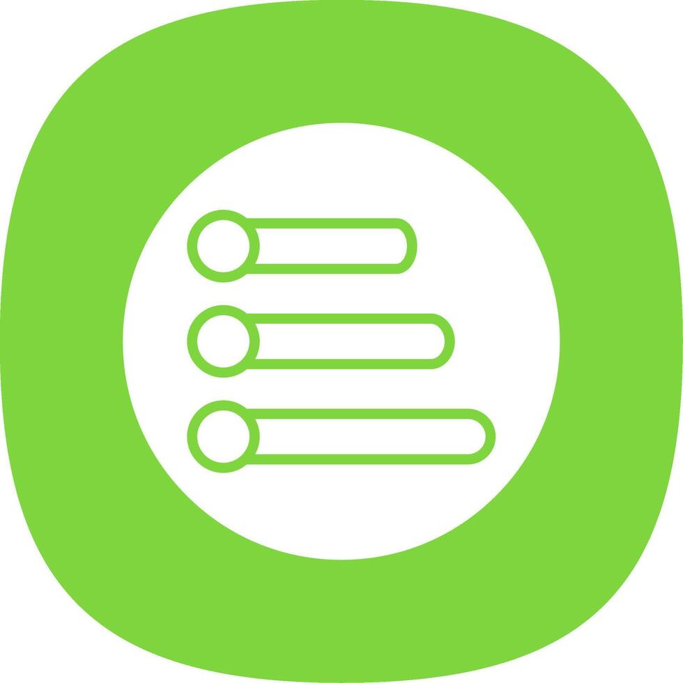 Progress Bar Glyph Curve Icon Design vector
