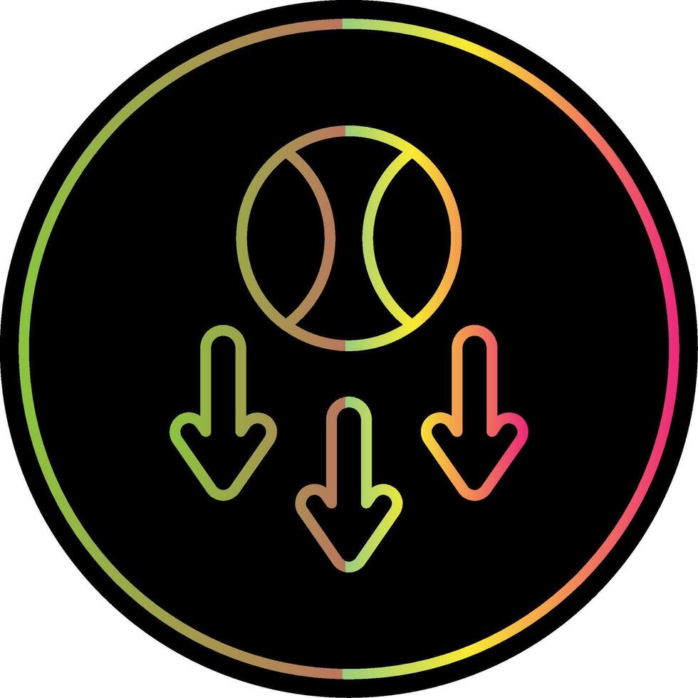 Gravity Line Gradient Due Color Icon Design vector
