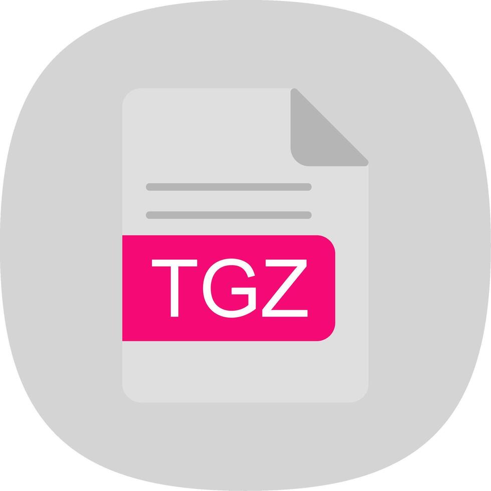 tgz archivo formato plano curva icono diseño vector