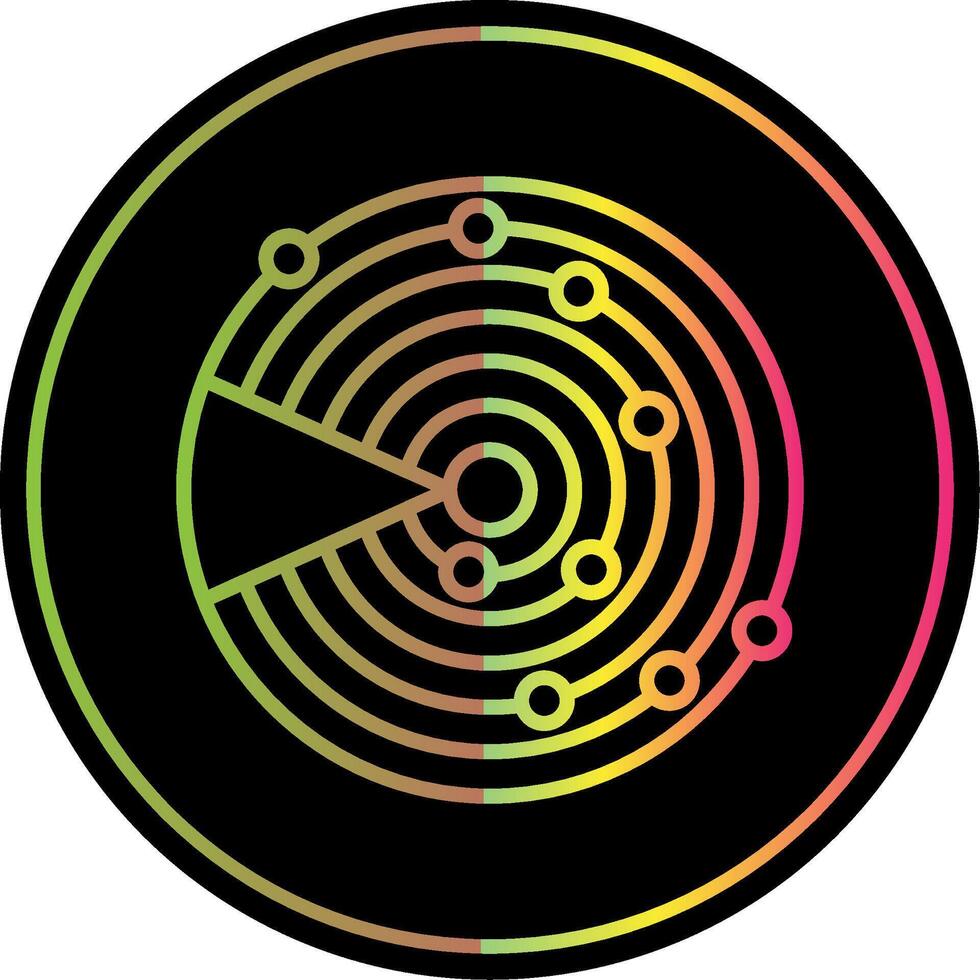 Sonar Line Gradient Due Color Icon Design vector