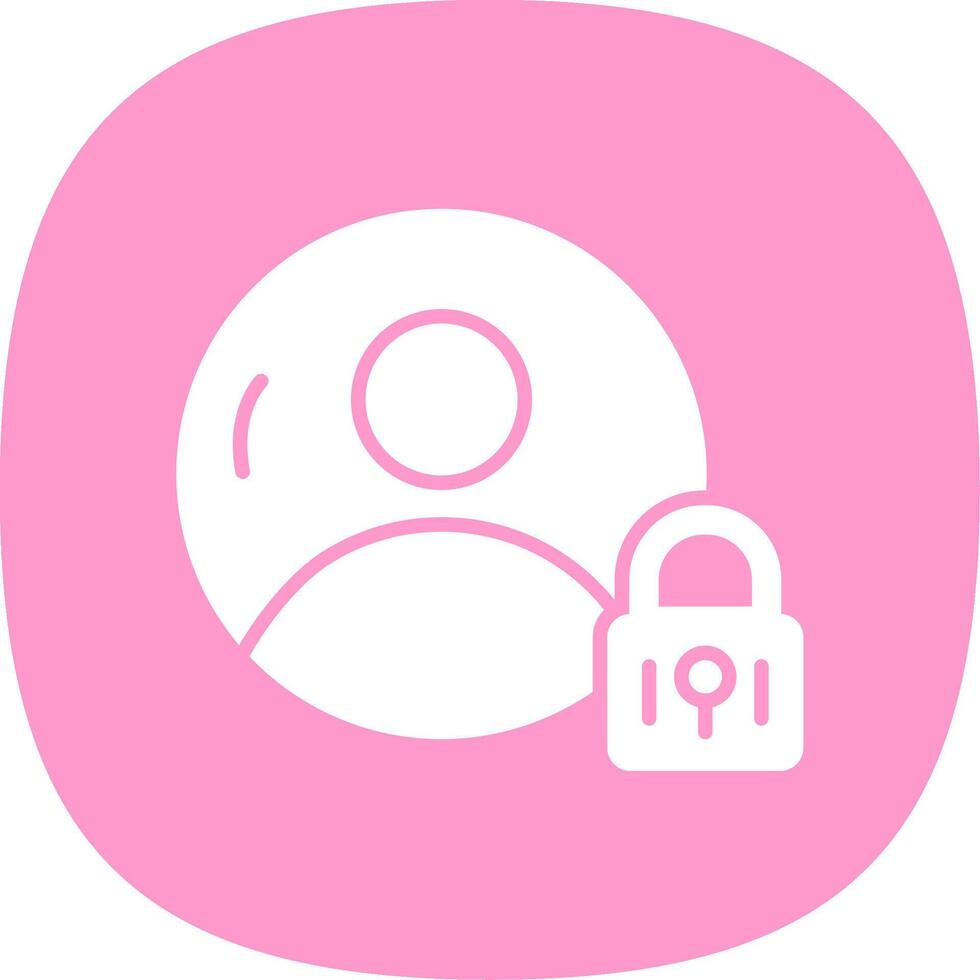 User Glyph Curve Icon Design vector
