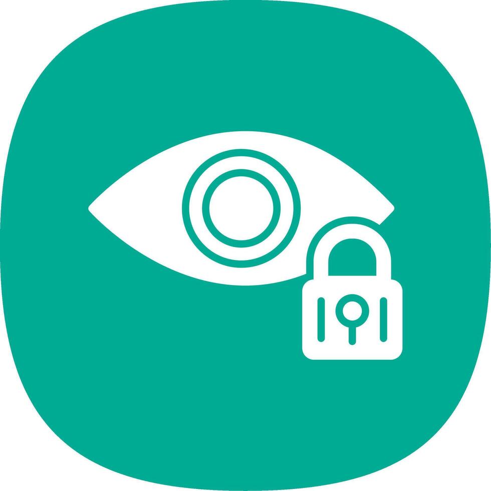 Retinal Scan Glyph Curve Icon Design vector