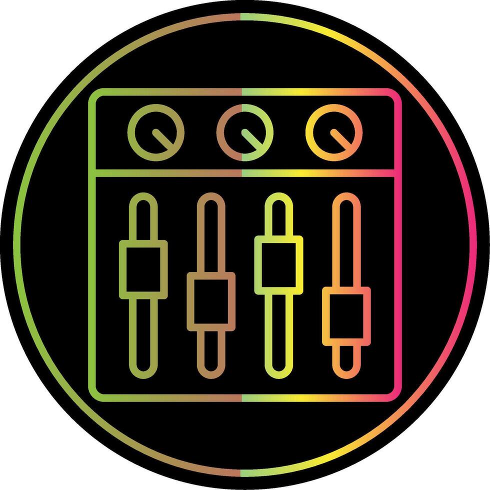 Sound Mixer Line Gradient Due Color Icon Design vector