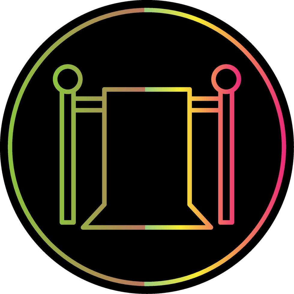 Green Screen Line Gradient Due Color Icon Design vector