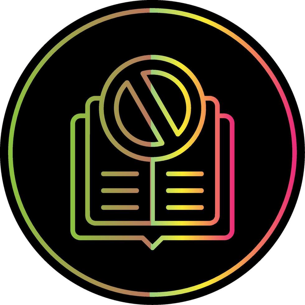 Rejected Line Gradient Due Color Icon Design vector