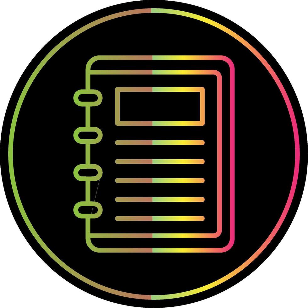 Take Note Line Gradient Due Color Icon Design vector