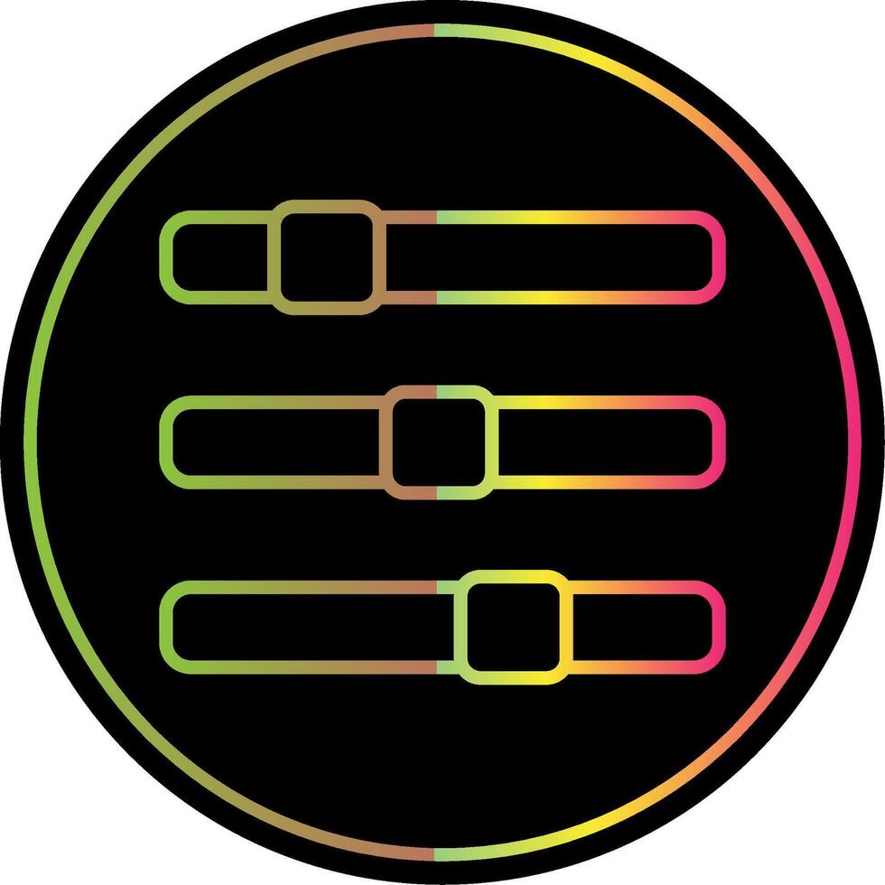 Progress Bar Line Gradient Due Color Icon Design vector
