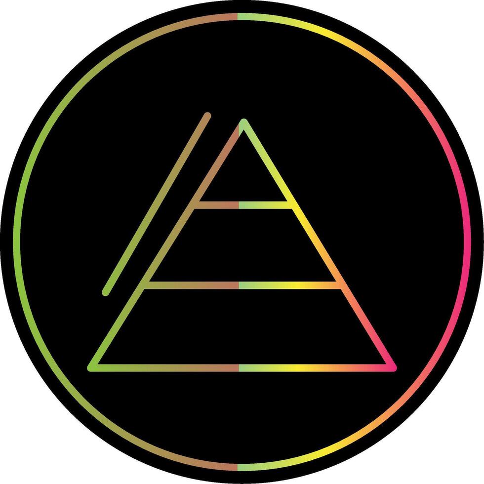 Pyramid Charts Line Gradient Due Color Icon Design vector