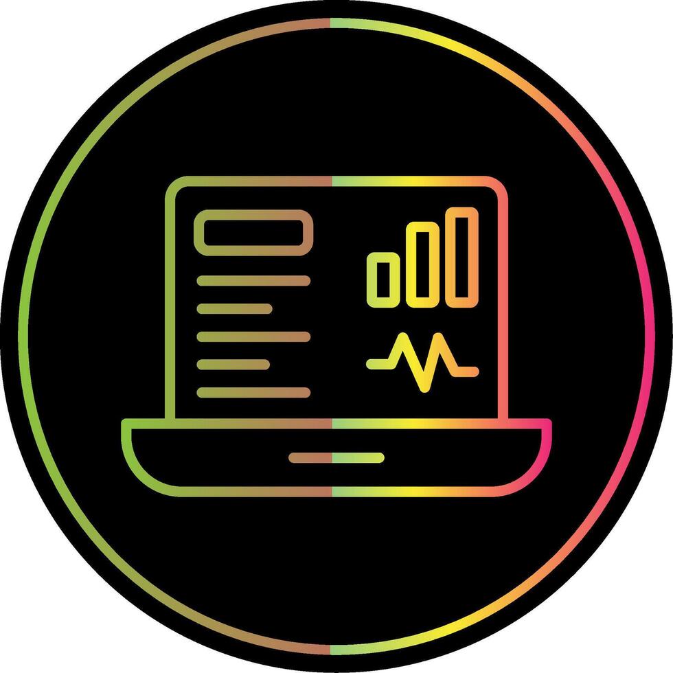 Dashboard Line Gradient Due Color Icon Design vector