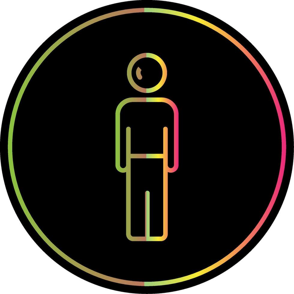 Person Line Gradient Due Color Icon Design vector