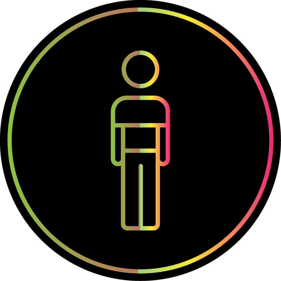 Person Line Gradient Due Color Icon Design vector