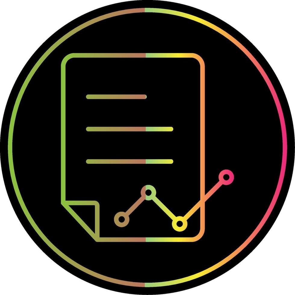 Data Report Line Gradient Due Color Icon Design vector