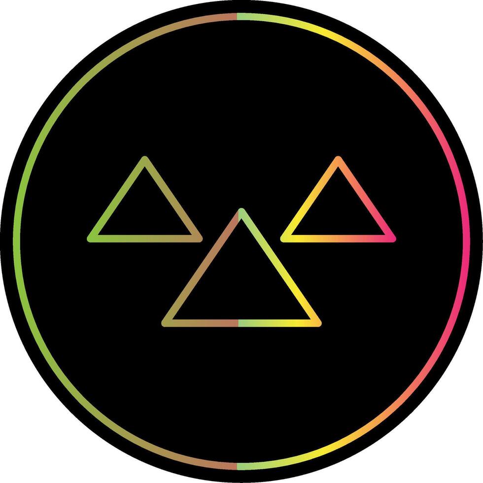 Triangles Line Gradient Due Color Icon Design vector
