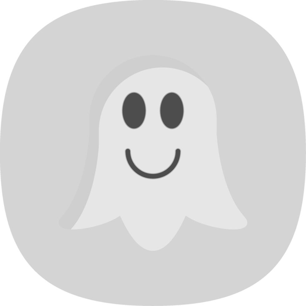 Ghost Flat Curve Icon Design vector