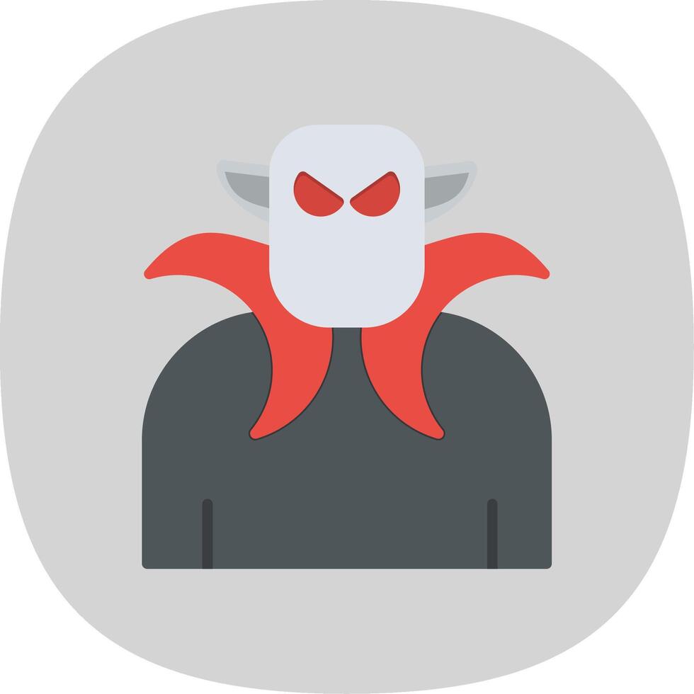 Dracula Flat Curve Icon Design vector