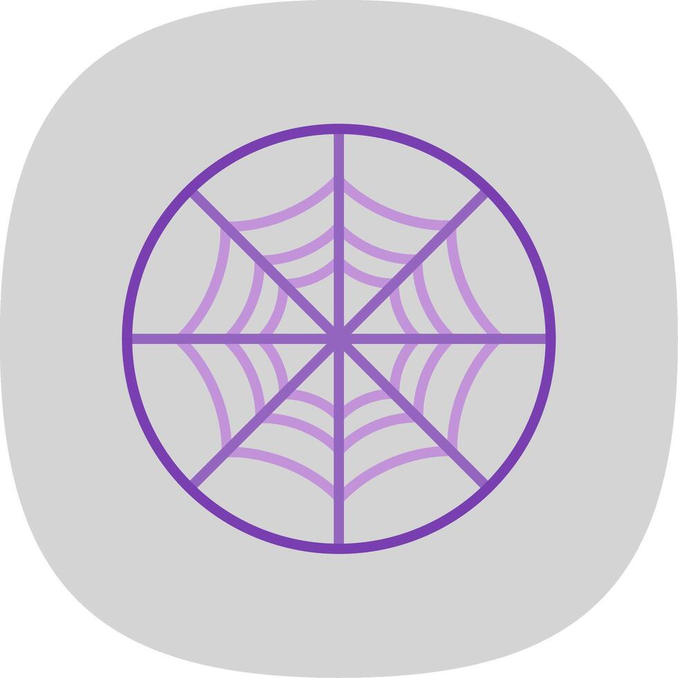 Spider Web Flat Curve Icon Design vector