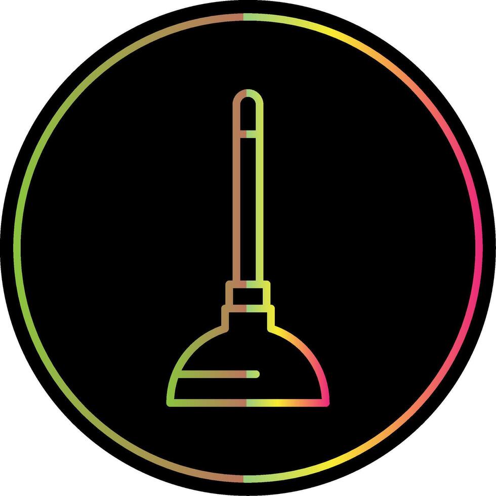 Plunger Line Gradient Due Color Icon Design vector