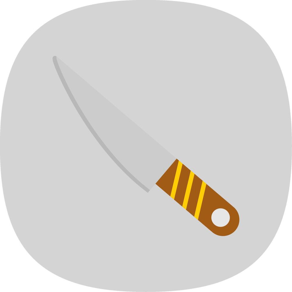 Knife Flat Curve Icon Design vector