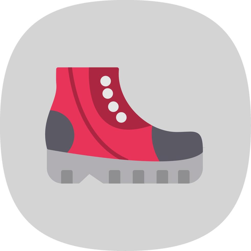 Shoes Flat Curve Icon Design vector
