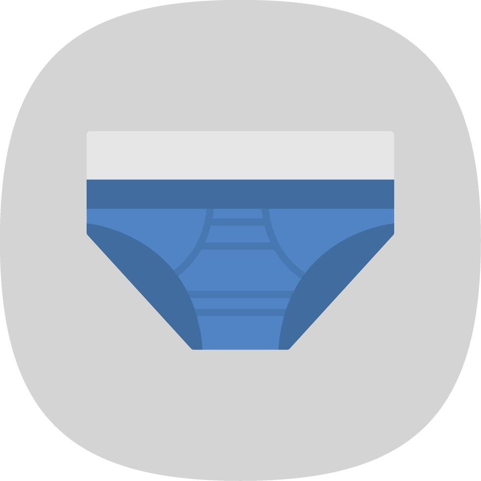 Underwear Flat Curve Icon Design vector