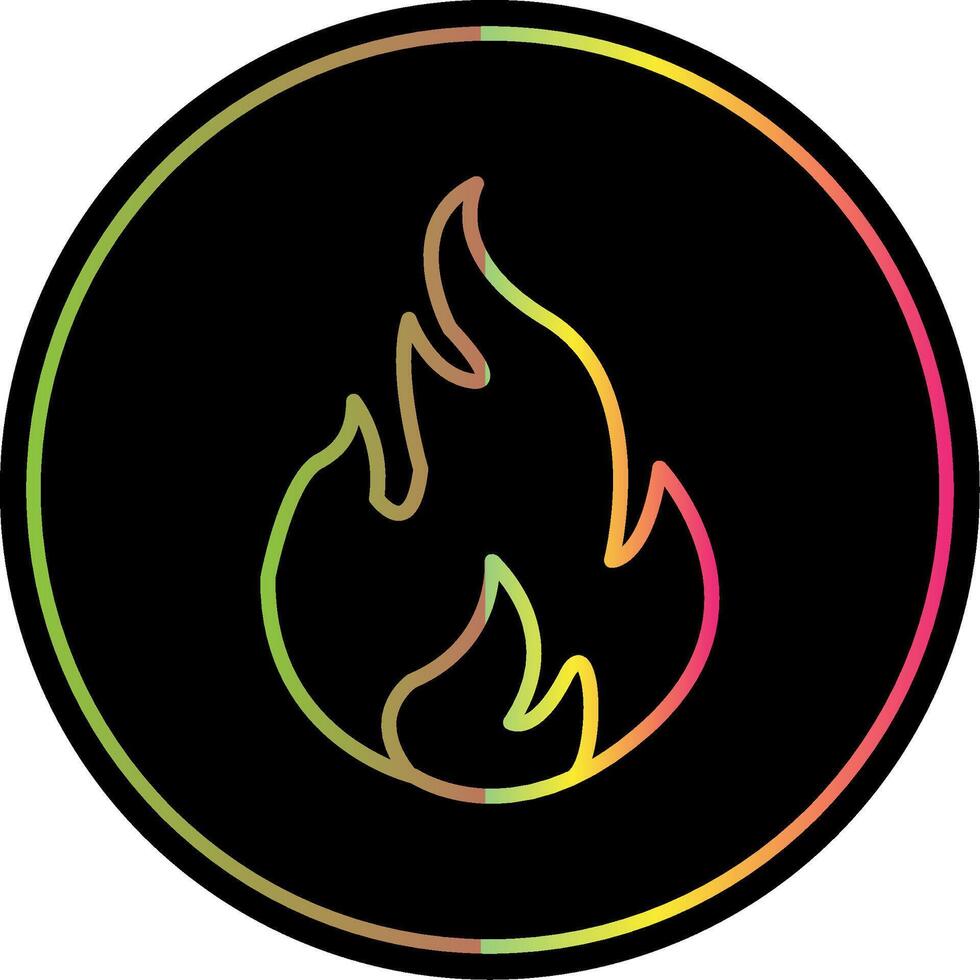 Fossil Fuel Line Gradient Due Color Icon Design vector
