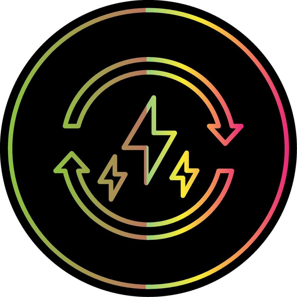 Renewable Energy Line Gradient Due Color Icon Design vector