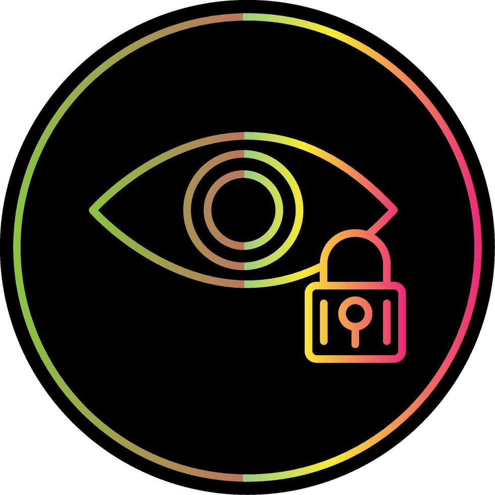 Retinal Scan Line Gradient Due Color Icon Design vector