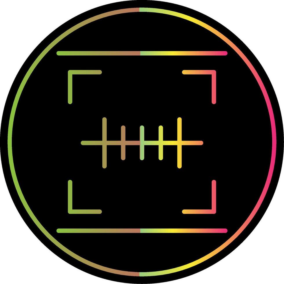 Barcode Scan Line Gradient Due Color Icon Design vector
