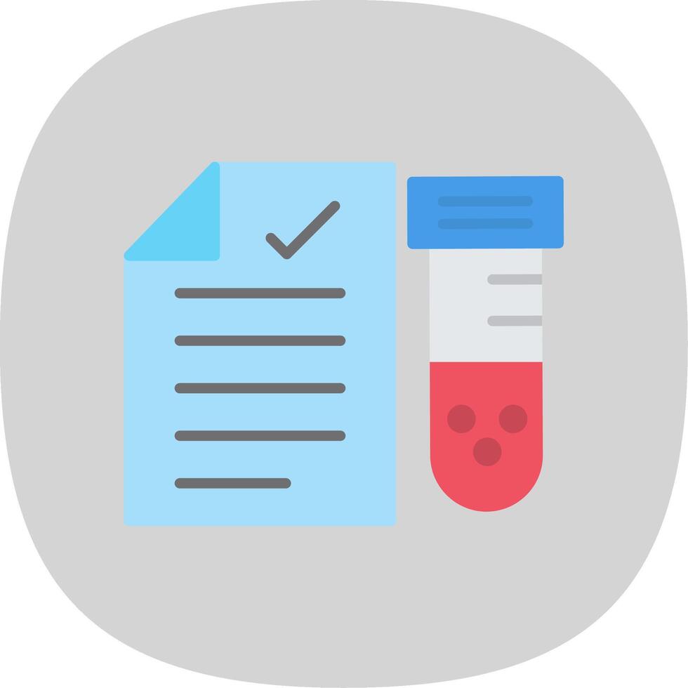 Dna Report Flat Curve Icon Design vector