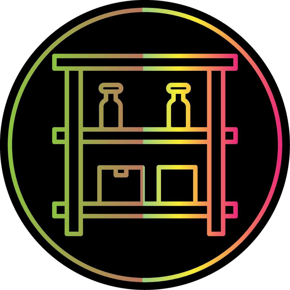 Shelves Line Gradient Due Color Icon Design vector