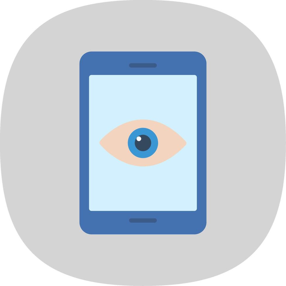 Smartphone Flat Curve Icon Design vector