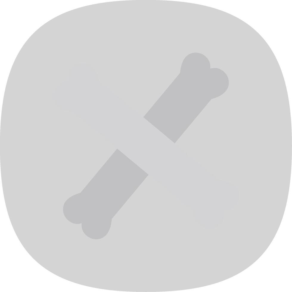 Bone Flat Curve Icon Design vector