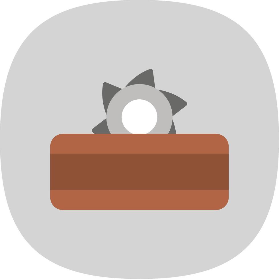 Circular Saw Flat Curve Icon Design vector