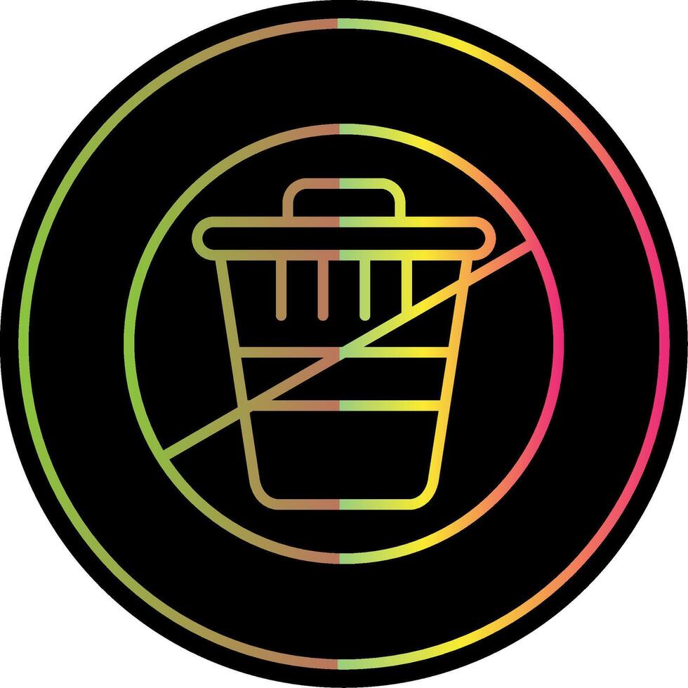 Zero Waste Line Gradient Due Color Icon Design vector