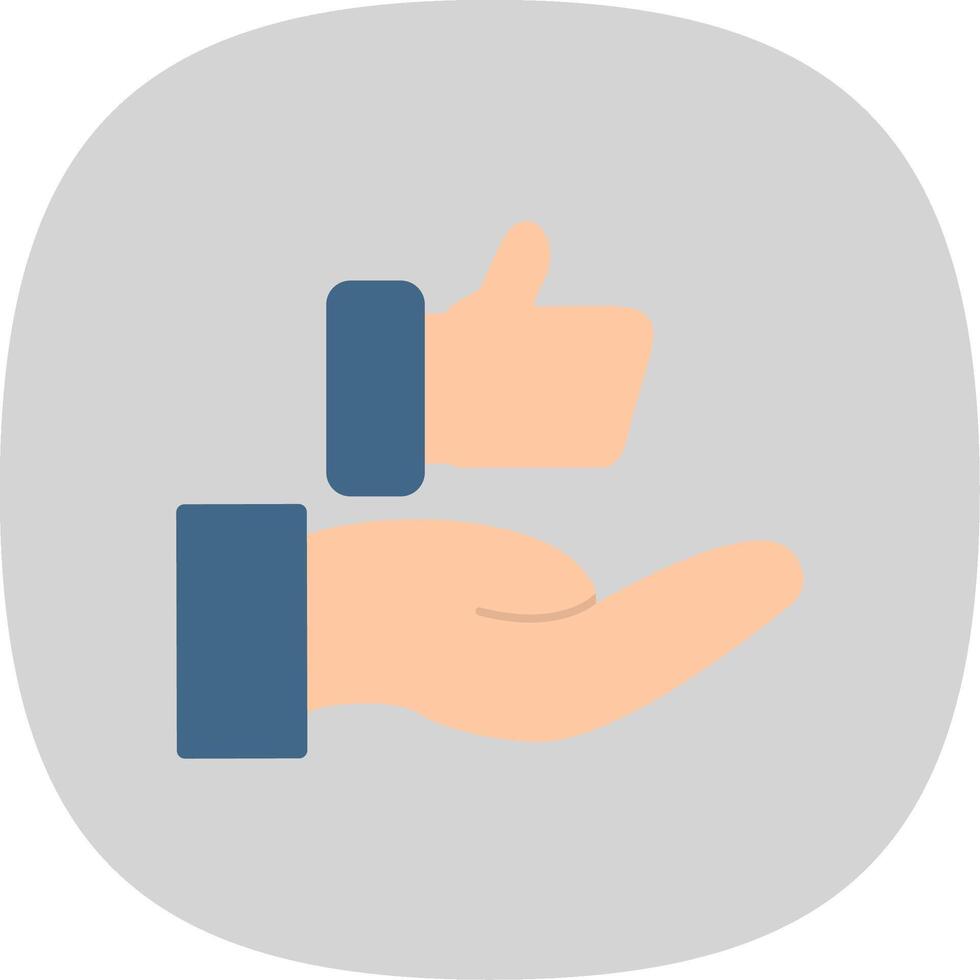 Customer Satisfaction Flat Curve Icon Design vector