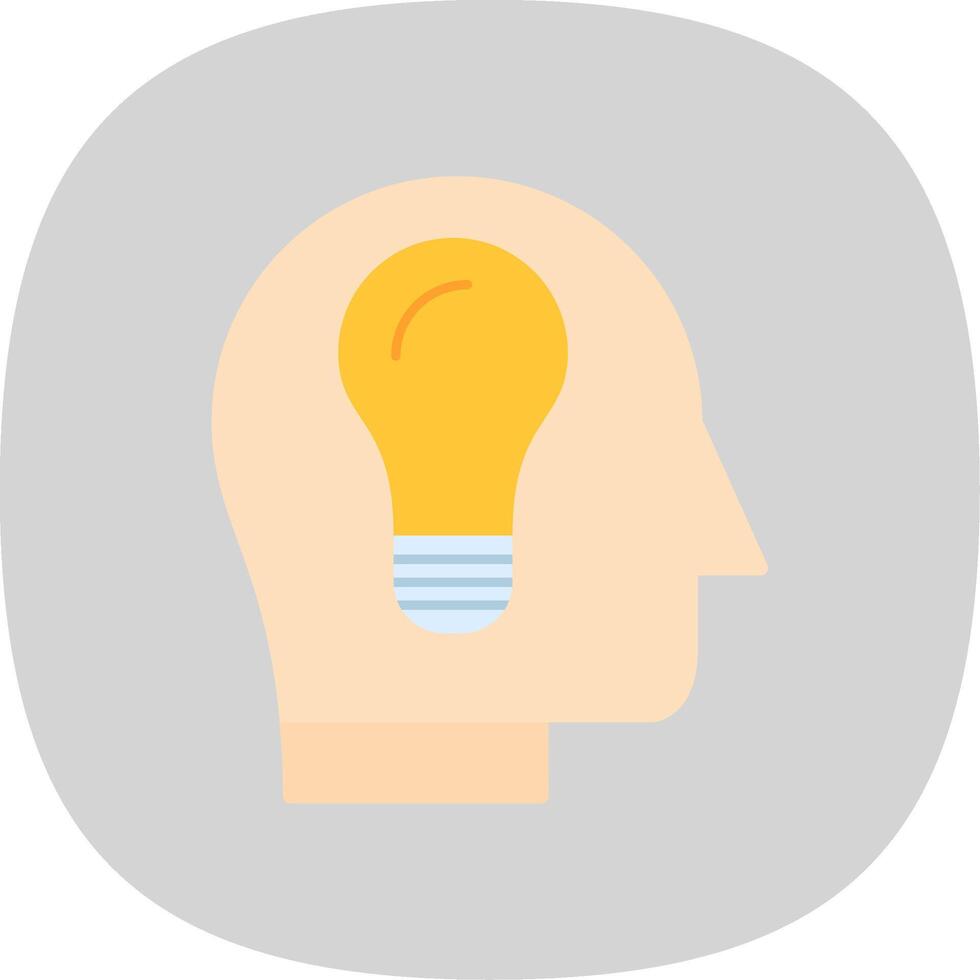 Idea Flat Curve Icon Design vector