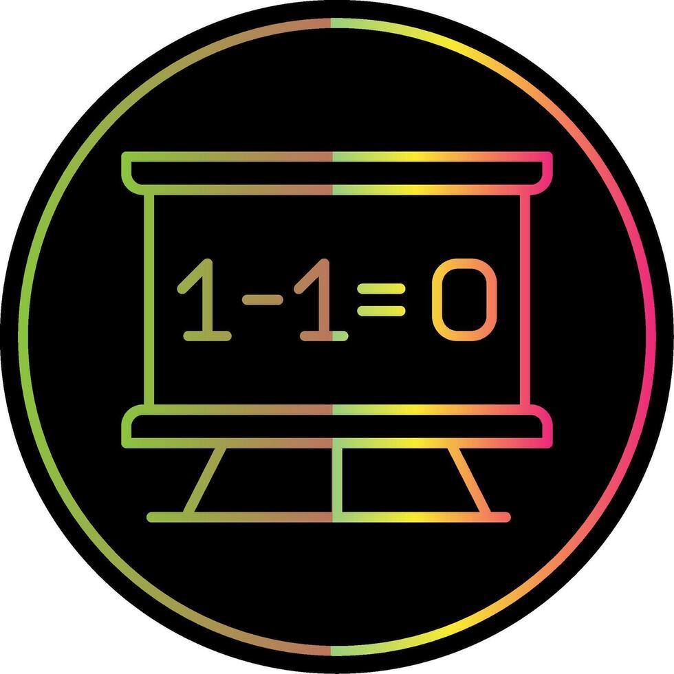Maths Line Gradient Due Color Icon Design vector